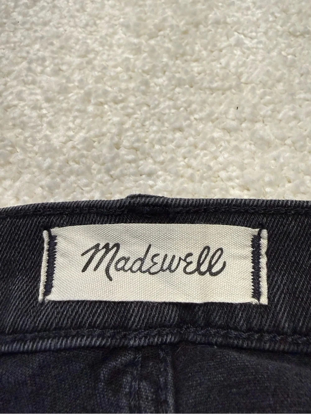 Madewell High Rise Denim Jean Shorts Lunar Wash Comfort Stretch Black Size 30 10